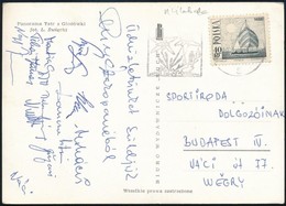 1966 A Vasas Izzó Vízilabda Játékosainak (Martin, Füzessi, Mohási, Stb.) Aláírásai Lengyelországból Küldött Levelez?lapo - Other & Unclassified