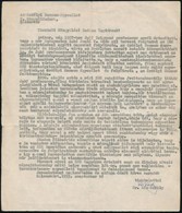 1993 Kolozsvár, Ifjabb Kós Károly (1919-1996) Néprajzkutató Aláírása Gépelt Levélen - Other & Unclassified