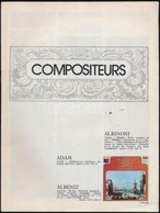 Compositeurs C. Nyomtatvány, Borító Nélkül, Benne 16 Db Többségében Zenészek, éenekesek, Karmesterek Aláírásával, Közte  - Other & Unclassified