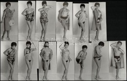 Cca 1969 Kend?s Produkció, Szolidan Erotikus Felvételek, 13 Db Vintage Fotó, 12x5 Cm - Other & Unclassified