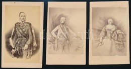 Cca 1860 Habsburg Uralkodók: Mária Terézia, II. József, Ferenc József, 3 Db Fénynyomat, 10,5×6,5 Cm / Maria Theresa, Jos - Other & Unclassified