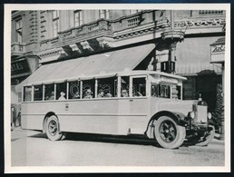 Cca 1930-1940 Budapest, Az 1-es Busz, Utólagos El?hívás, 9x12 Cm - Altri & Non Classificati