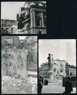 Cca 1965 Budapest, A Nemzeti Színház Bontása, 4 Db Vintage Fotó + 1 Db Repró, 8x11 Cm és 9x14 Cm Között - Other & Unclassified