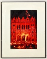RARocz Jelzésel: Parlament, Budapest, 1990. Október 23., Nagyméret? Fotó, üvegezett Keretben, 49×33 Cm - Other & Unclassified