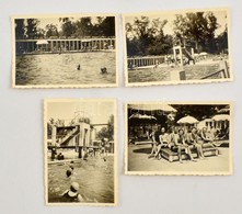 Cca 1935 Debrecen, Városi Strandfürd? 4 Db Fotó, 5,5×8 Cm (4×) - Other & Unclassified