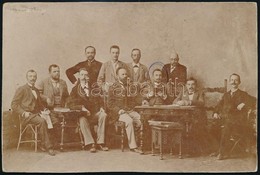 1910 A Ganz Gyár Mérnökeinek Csoportképe, Keményhátú Fotó, Hátoldalán Feliratozva, 11x17 Cm - Other & Unclassified