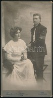 Cca 1900-1910 Dési (Erdély) Bányász Feleségével, Keményhátú Fotó Trautmann Ilona M?terméb?l, 20×11 Cm - Other & Unclassified