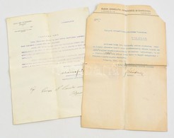 1918,19 Budai és Pesti Izraelita Hitközség Egy-egy Dokumentuma - Other & Unclassified