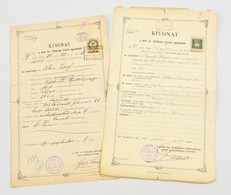 1889-1907 Pesti Izraelita Hitközség 2 Db Okmány - Other & Unclassified