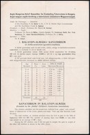 Cca 1920 Balatonalmádi, Szanatórium Ismertet? Prospektus, 4 P. - Other & Unclassified