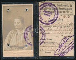 1921 Fényképes Hadiözvegy-igazolvány - Other & Unclassified