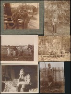 Cca 1914-1918 Katonákról Készült Fényképek Tétele, 13 Db Vintage Fotó, 9x12 Cm és 9,5x7,5 Cm Között - Other & Unclassified