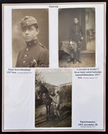 Különleges, Egyedi összeállítás Az Els? Világháborús Osztrák-magyar Tüzérségr?l, Nemzetiszín Tablón, Rajta Három Fénykép - Autres & Non Classés