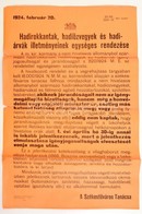 1924 Budapest Székesf?város Tanácsa Hirdetménye Hadirokkantak, Hadiözvegyek és Hadiárvák Illetményeinek Egységes Rendezé - Other & Unclassified