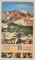 1956 Cortina, A VII. Téli Olimpiai Játékok Helyszínének Térképe és Ismertet? Füzete, 48x67 Cm - Andere & Zonder Classificatie