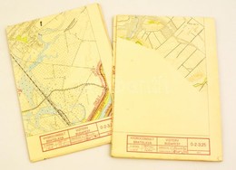 1977 A B?s-magymarosi (gab?ikovo-nagymarosi) Vízlépcs?rendszer Egyezményes Terve, 2 Db Térkép, 1:10000, 80×120 Cm - Other & Unclassified