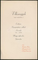 1942 Villásreggeli étlapja - Unclassified