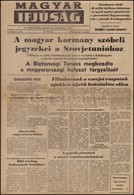 1956 Magyar Ifjúság, I. évf. 3. Szám. 1956. November 3., 4 P. - Unclassified