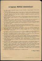 Cca 1956 A Soproni MEFESZ Követelései!, Röplap - Unclassified