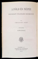 Cholnoky Jen?: Amerika. A Föld és Népei. I. Kötet. Bp.,1917, Franklin-Társulat, VI+768 P. Kiadói Félvászon-kötés, Kissé  - Unclassified