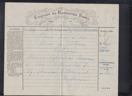 NDP Telegramm 1870 - Lettres & Documents