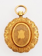 14 K Arany Zsebóratok Gazdagon Díszített D: 35mm, 11,6 G / 14 C Gold Pocket Watch Case With Ornaments 11,6 G - Other & Unclassified