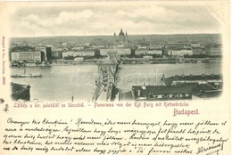 T2 1899 Budapest, Látkép A Királyi Palotától és A Lánchíd - Unclassified