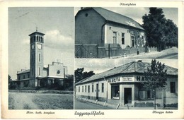 T2 Zagyvapálfalva, Pálfalva (Nógrád); Községháza, Hangya üzlet, Római Katolikus Templom - Unclassified
