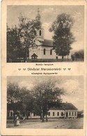 T2/T3 Berzova, Marosborsa, Barzava; Román Ortodox Templom, Községház, Gyógyszertár / Romanian Orthodox Church, Town Hall - Unclassified