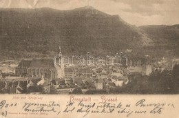 * T2/T3 Brassó, Kronstadt, Brasov; Fekete Templom / Blick Von Königsweg / Panorama View With Church (EK) - Unclassified