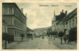 T3/T4 Segesvár, Schassburg, Sighisoara; Spitalgasse / Kórház Utca, üzlet. H. Zeidner Kiadása / Hospital Street (EB) - Non Classificati