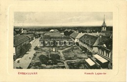 T2 Érsekújvár, Nové Zámky; Kossuth Lajos Tér, üzletek. W. L. Bp. 2698.  / Square, Shops - Non Classificati