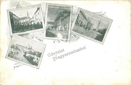 T2/T3 1898 Nagyszombat, Tyrnau, Trnava; Ferenc József Tér, Gimnázium és Árvaház, Alsó Hosszú Utca, Nagy Lajos Utca, üzle - Unclassified