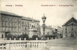 T2 Pozsony, Pressburg, Bratislava; Koronázási Emlék Tér, Savoy Szálló / Square, Monument, Hotel - Unclassified