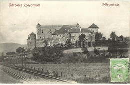 T2/T3 Zólyom, Zvolen; Vár, Vasúti Sínek. Kapható Gerson Mórnál / Castle, Railway Tracks, TCV Card (EK) - Unclassified