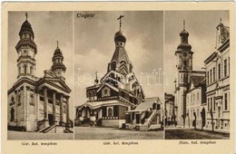 T1/T2 Ungvár, Uzshorod, Uzhhorod, Uzhorod; Görög Katolikus, Görög Keleti és Római Katolikus Templomok / Churches  (EK) - Zonder Classificatie