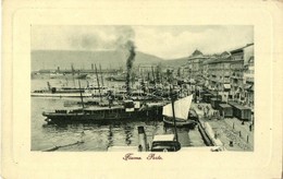 T2/T3 Fiume, Porto / Kiköt?, Rakpart, Vagonok, G?zhajók. W. L. 3795. / Port, Quay, Wharf, Wagons, Steamships (EK) - Unclassified