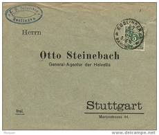 28565. Carta Servicio Oficial ESSLINGEN (wurttemberg) 1902. BAHNHOF, Ferrocarril - Briefe U. Dokumente