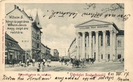 T2 Szabadka, Subotica; Kossuth Utca és Színház, Szálloda Pest Városához, Farkas J. és Wilhelm János üzlete. Wilhelm Samu - Unclassified