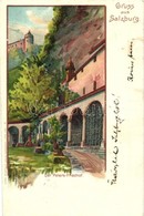 * T3 1899 Salzburg, Der Peters Friedhof / Cemetery. Carl Grosser Litho S: C. Grofser (Rb) - Unclassified