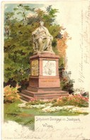 T2/T3 Vienna, Wien; Schubert Denkmal Im Stadtpark / Statue. K. Stucker's Kunstanstalt Litho S: Czech (EK) - Unclassified