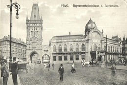 ** T1 Praha, Prag; Repraesentationshaus Bei Pulverturm / Tower, Square, Town Hall. Montage Postcard - Unclassified