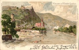 T2 Chiusa, Klausen (Südtirol); Kloster Saeben / Säben Abbey. Kunstverlag Hugo Moser, Eckstein & Stähle. Strützel's Künst - Unclassified