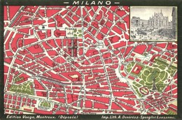 T2 Milano, Milan; Lith. A. Denereaz-Spengler. Edition Voege / Map - Non Classificati