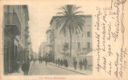 T2/T3 1900 Sanremo, San Remo; Via Vittorio Emanuele / Street View, Shops (EK) - Unclassified