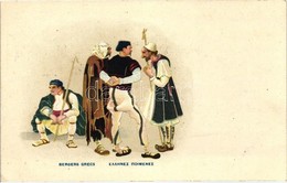 * T2 Bergers Grecs / Greek Shepherds, Folklore, Litho - Non Classificati