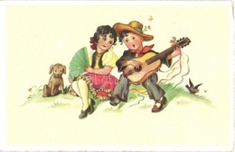 ** T2 Children, Dog, Guitar, Ha. Co. 7458. - Unclassified