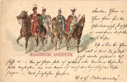 T2/T3 Milleniumi Banderium. Rigler József Ede Kiadása / Hungarian Cavalrymen Uniform, Litho - Unclassified