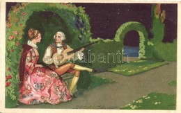 * T2/T3 Italian Art Postcard, Romantic Couple, Degami 1062. S: Mauzan - Unclassified