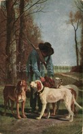 * T2/T3 Wood-ward With Hounds / Hunting Dogs With Hunter, Moderner Kunstverlag 2167. S: Troyon (EK) - Unclassified